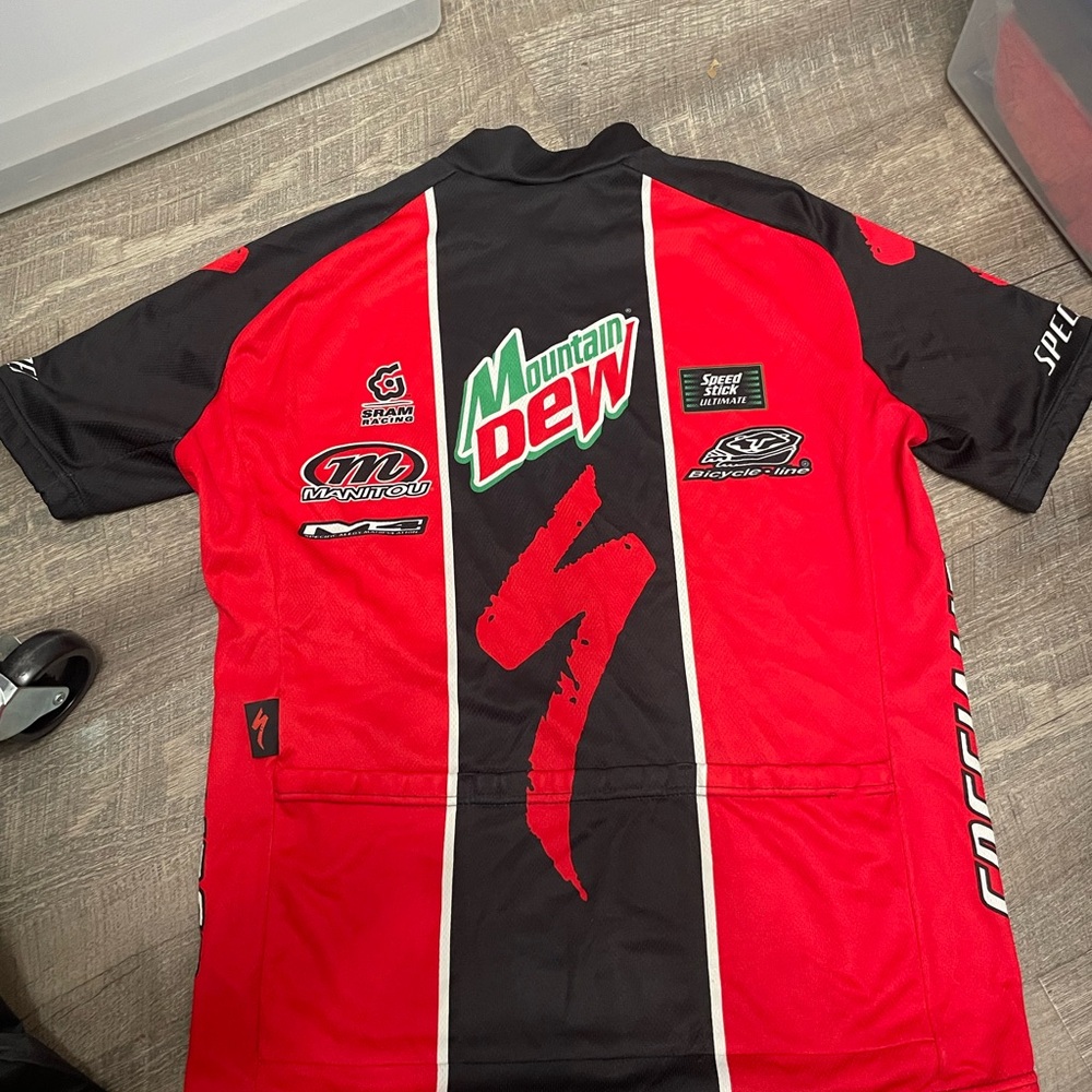 Specialized Men's Red and Black Cycling Jersey